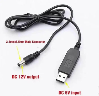 Кабель usb dc 12 v, usb дріт для підключення роутера до повербанку, DC 5.5×2.1 мм