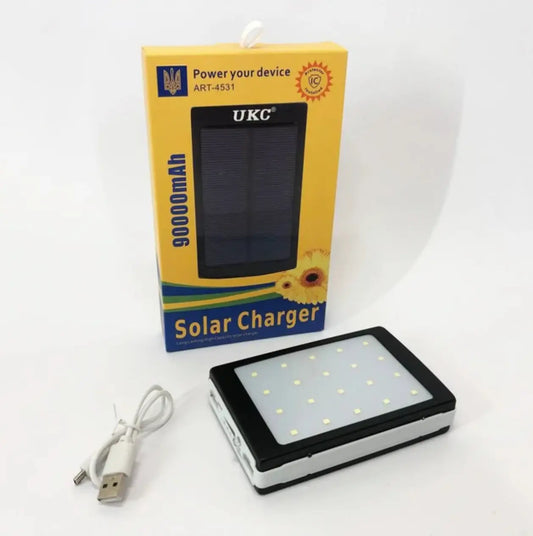 УМБ Power Bank Solar 90000 mAh мобільне зарядне із сонячною панеллю та лампою