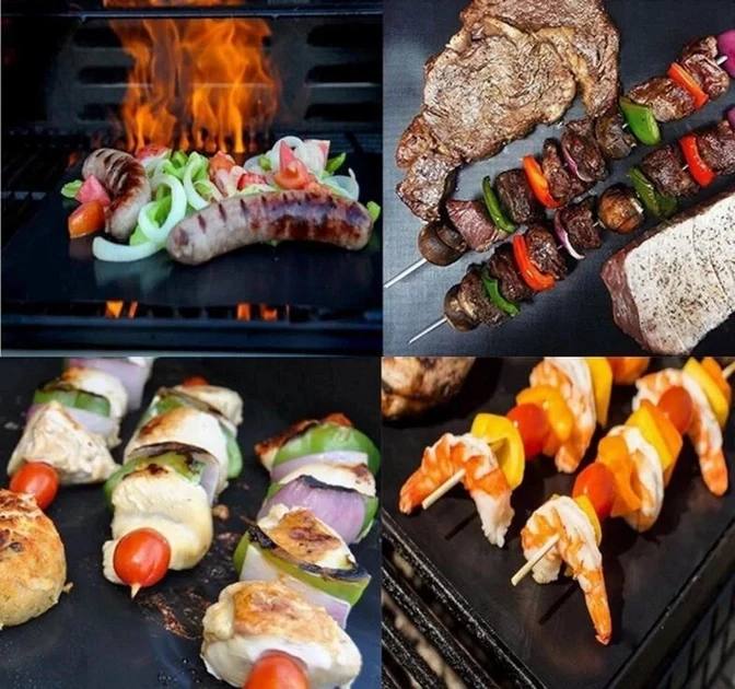 BBQ grill sheet гриль мат портативний антипригарним покриттям