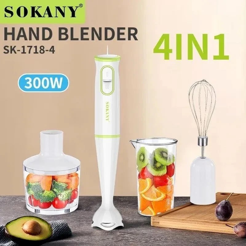 Багатофункціональний блендер SOKANY Immersion Blender 4 в 1 потужність 300 Вт